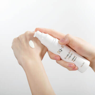 zq-ii sunblock cream application